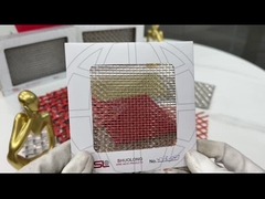 Copper Stainless Woven Wire Mesh Laminated Glass Anti Acid 0.6mm