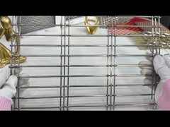 Decorative Facade Architectural Woven Wire Mesh Ginning Weaving Flexibility