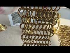 Antique Brass Chain Mail Ring Mesh Curtain Facade Architectural Decoration