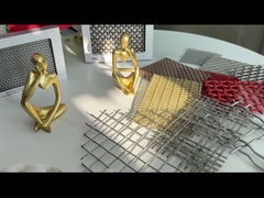 Eco Friendly 2-6mm Decorative Wire Grille Square Woven