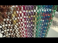 Multicolour Extra Wide Aluminium Chain Fly Screen 90*210cm Pale Gold