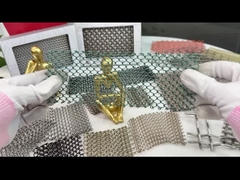 OEM Stainless Steel Metal Coil Drapery Woven Wire Mesh Shower Curtain