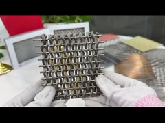 SS304 Flexible Metal Mesh Fabric Crimped Metal Screen Facade 16ft Width