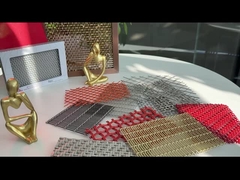 Fireproof Architectural Tight Wire Mesh Stainless Steel Wall Divider 0.65% Crack