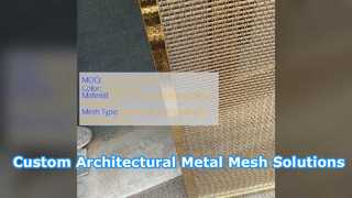 Custom Architectural Metal Mesh Durable Steel Fabric