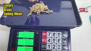 Brass Ring Mesh Ceiling Decor