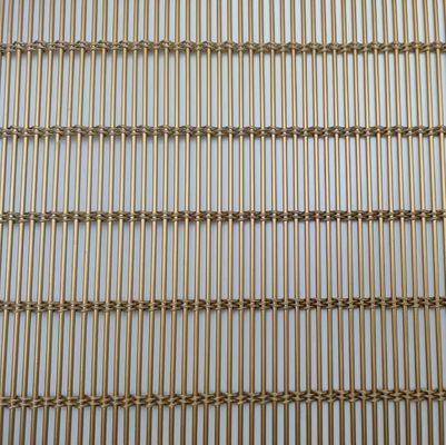 Decorative Woven Wire Flexible Metal Mesh Fabric Powder Coating For Curtains