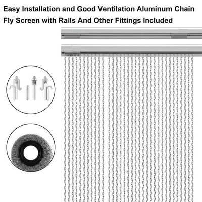 Easy Installation and Good Ventilation Aluminium Chain Fly Screen with Rails And Other Fittings Included