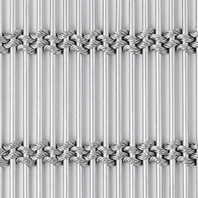 Dense 6mm Rod Grid Decorative Woven Wire Mesh 42% Open Area 7mm Thick