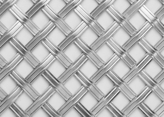 Flat Wire Stainless Steel Partition For Architectural Woven Wire Mesh