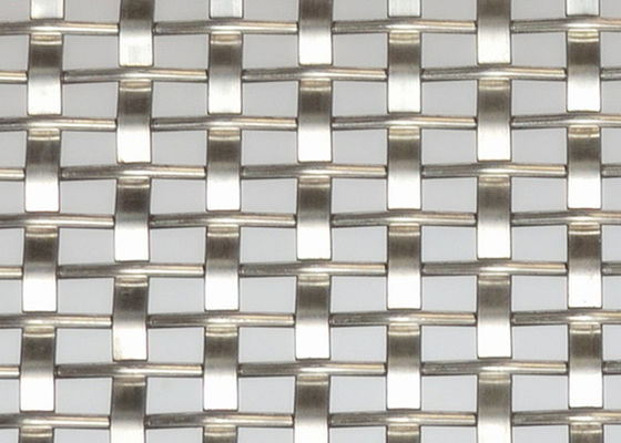 SS316 Natural Colour Weave Mesh Decorative Wire Mesh Panel For Architectural Woven Wire Mesh