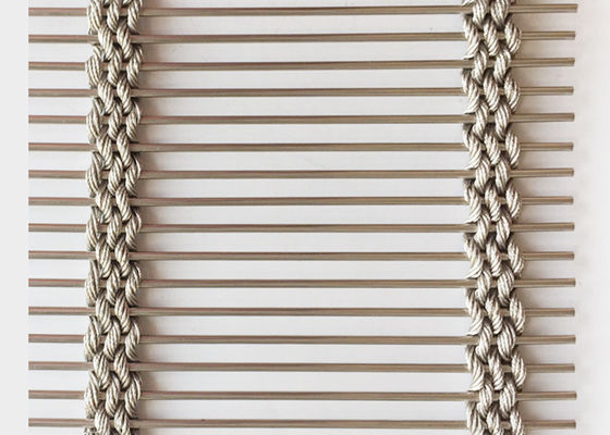Weave 7mm Stainless Steel Architectural Mesh Building Facade Metal Mesh Curtain