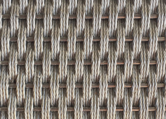 5mm Crimped Flat Stainless Steel Architectural Mesh Anti Acid