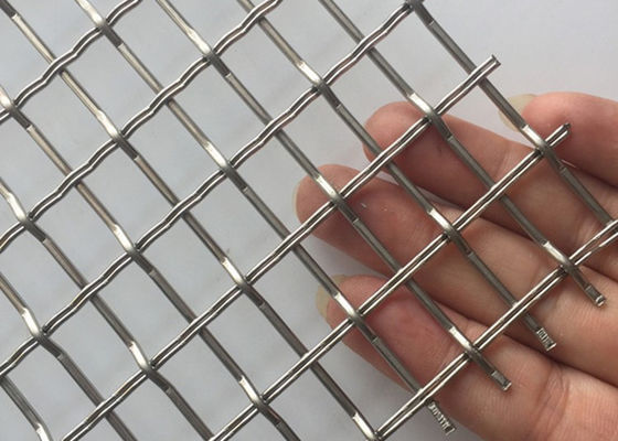 3.3mm 304 Stainless Steel Crimped Wire Mesh Woven Architectural Mesh Facade