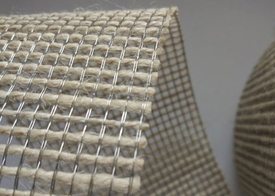 0.5mm SS316 Safety Glass With Wire Mesh 50m Flexible Mesh Fabric