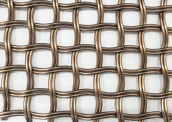 6mm Partitions Decorative Woven Wire Mesh Grid Panels For Stairs Guardrail