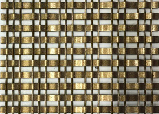 13ft Woven Painted Bronze Wire Mesh For Building Facade