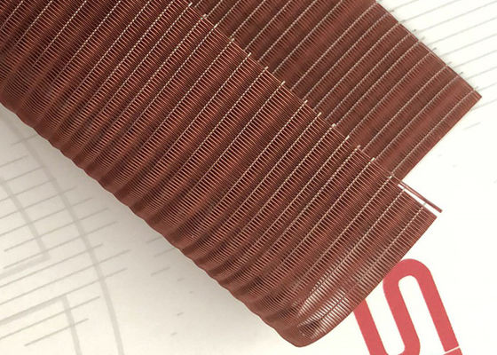 Wine Red Glass Interlayer Interior Wire Mesh 10m 50m Decorative Woven Metal Mesh