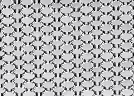 OEM 1.5mm Decorative Metal Mesh Screen 15ft Steel Wire Fabric Facade Architecture