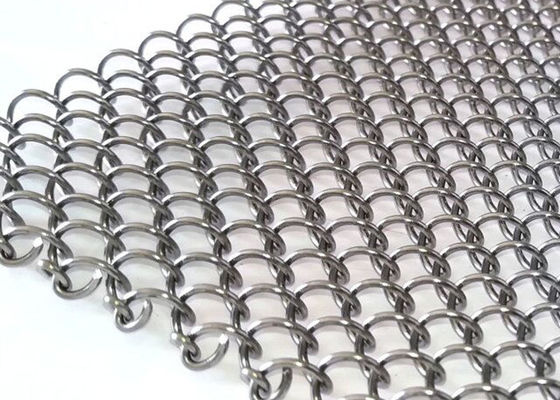 OEM Stainless Steel Metal Coil Drapery Woven Wire Mesh Shower Curtain