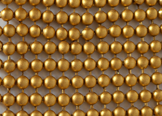 Golden Alloy Metal Sequin Fabric Metallic Curtain Durable 5mm Dia