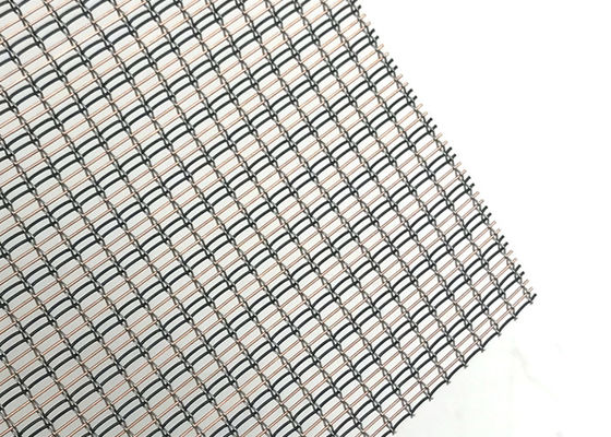 Luxury Decorative Blue Color Glass With Metal Mesh Interlayer Plain Woven