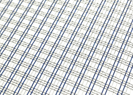 Flexible Colored Glass Laminated Wire Mesh Metal Fabrics