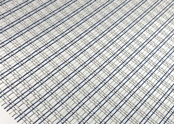 Flexible Colored Glass Laminated Wire Mesh Metal Fabrics