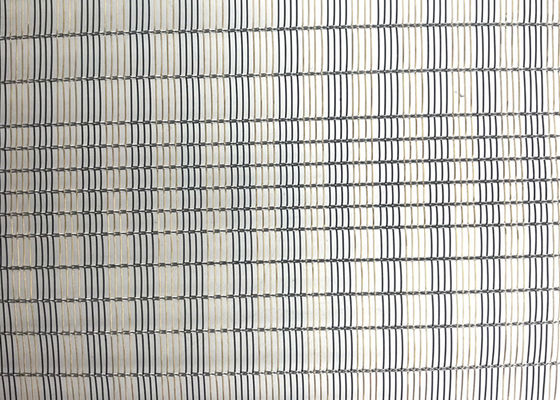 Ultra Thin Decorative Fine Metal Mesh Laminated Glass Fabrics 2.5m Width