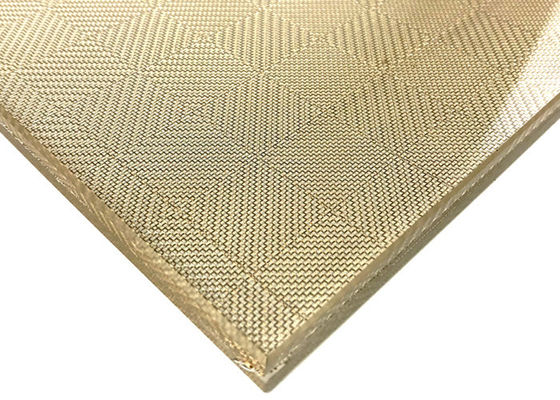 Art Brass Woven Metal Glass Laminated Wire Mesh 0.5mm