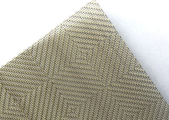 Bronze Color Laminated Glass Metal Mesh Copper Wire Woven Ultra Thin