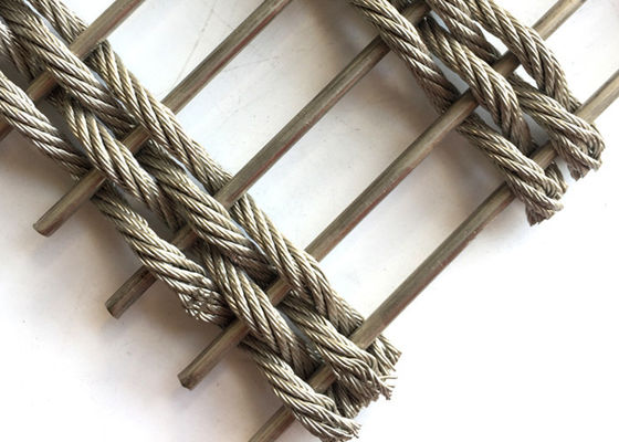 Flexible Woven 100x6m Stainless Steel Architectural Mesh Fabric Facade