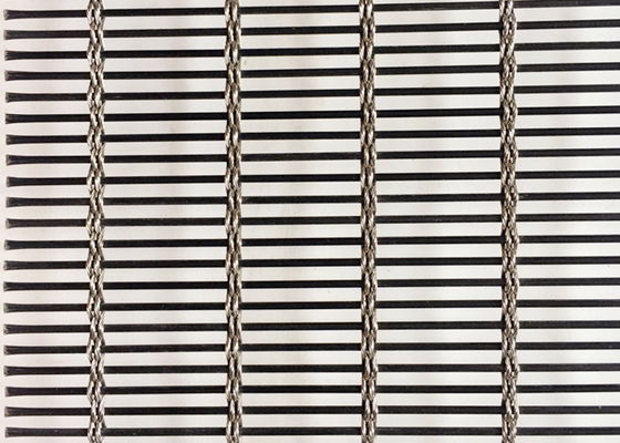 Black Building Facade Stainless Steel Architectural Mesh Cable Metal 120m X 6m