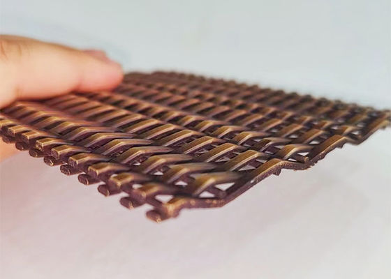 Antique Bronze Ss316l Architectural Metal Mesh For Facade Cladding