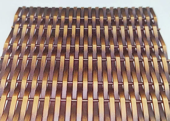 Antique Bronze Ss316l Architectural Metal Mesh For Facade Cladding