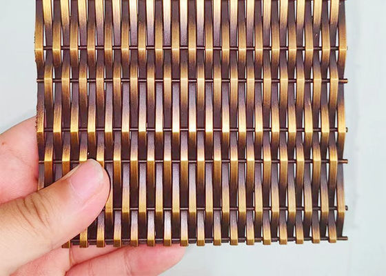 Antique Bronze Ss316l Architectural Metal Mesh For Facade Cladding