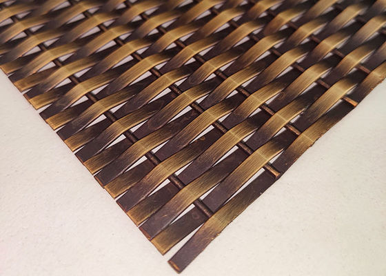 Anti Bronze Decorative Elevator Architectural Metal Mesh 6% Opening Area