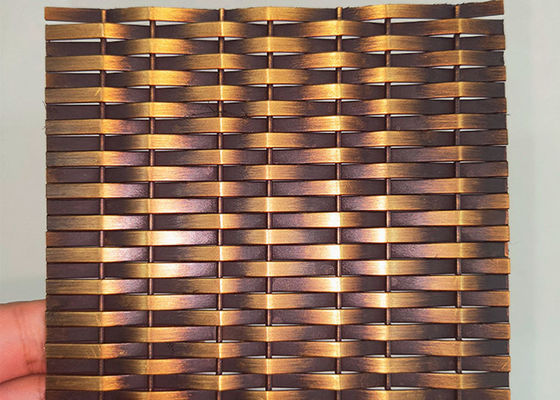 Anti Bronze Decorative Elevator Architectural Metal Mesh 6% Opening Area