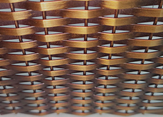 Anti Bronze Decorative Elevator Architectural Metal Mesh 6% Opening Area