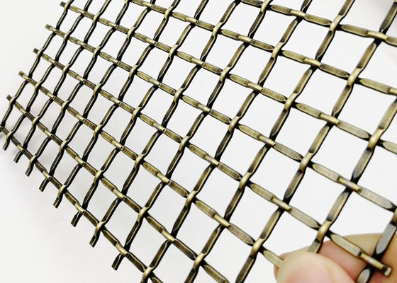 Customized Thickness Architectural Metal Mesh Copper Customized Size
