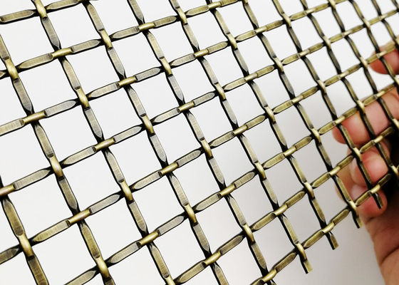 Customized Thickness Architectural Metal Mesh Copper Customized Size