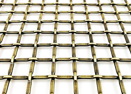 Customized Thickness Architectural Metal Mesh Copper Customized Size