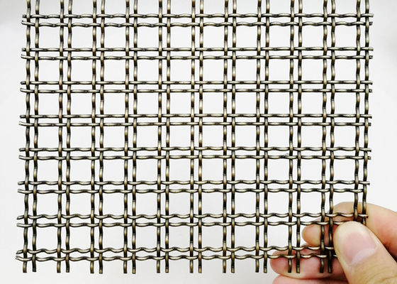 Decorative Cabinet Architectural Steel Mesh Antique Brass 5mm Thickness