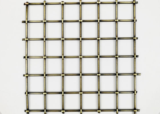 Antique Brass Furniture Cabinet Architectural Stainless Steel Wire Mesh 5.5mm