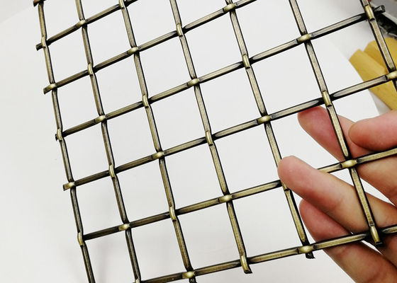 Antique Brass Furniture Cabinet Architectural Stainless Steel Wire Mesh 5.5mm