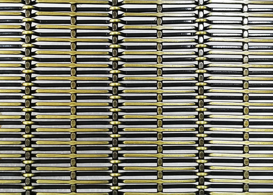 3m Length Antique Brass Architectural Stainless Steel Mesh For Wall Cladding