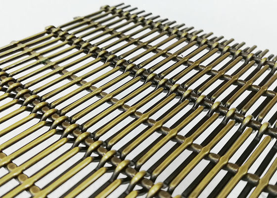 3m Length Antique Brass Architectural Stainless Steel Mesh For Wall Cladding
