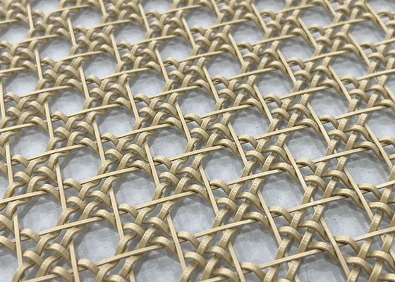 Paint Gold Color Architectural Metal Mesh Stainless Steel Decorative Woven Wire