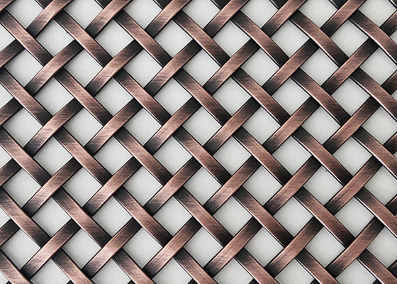 Antique Brass Stainless Steel Lock Crimp Wire Mesh For Room Partitions