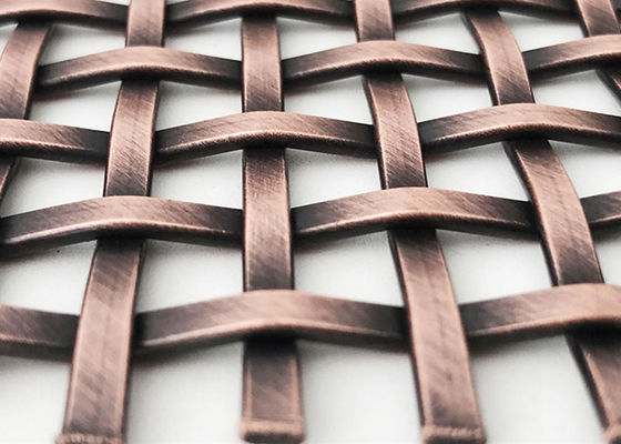 Antique Brass Stainless Steel Lock Crimp Wire Mesh For Room Partitions